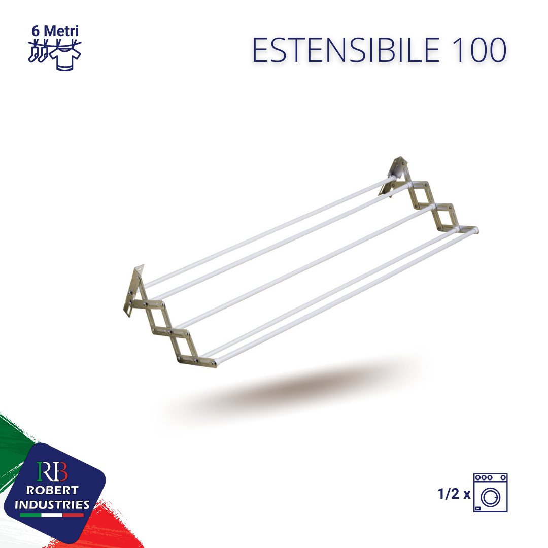 Estensibile 100 - Stendibiancheria da Parete - Robert Industries Srl