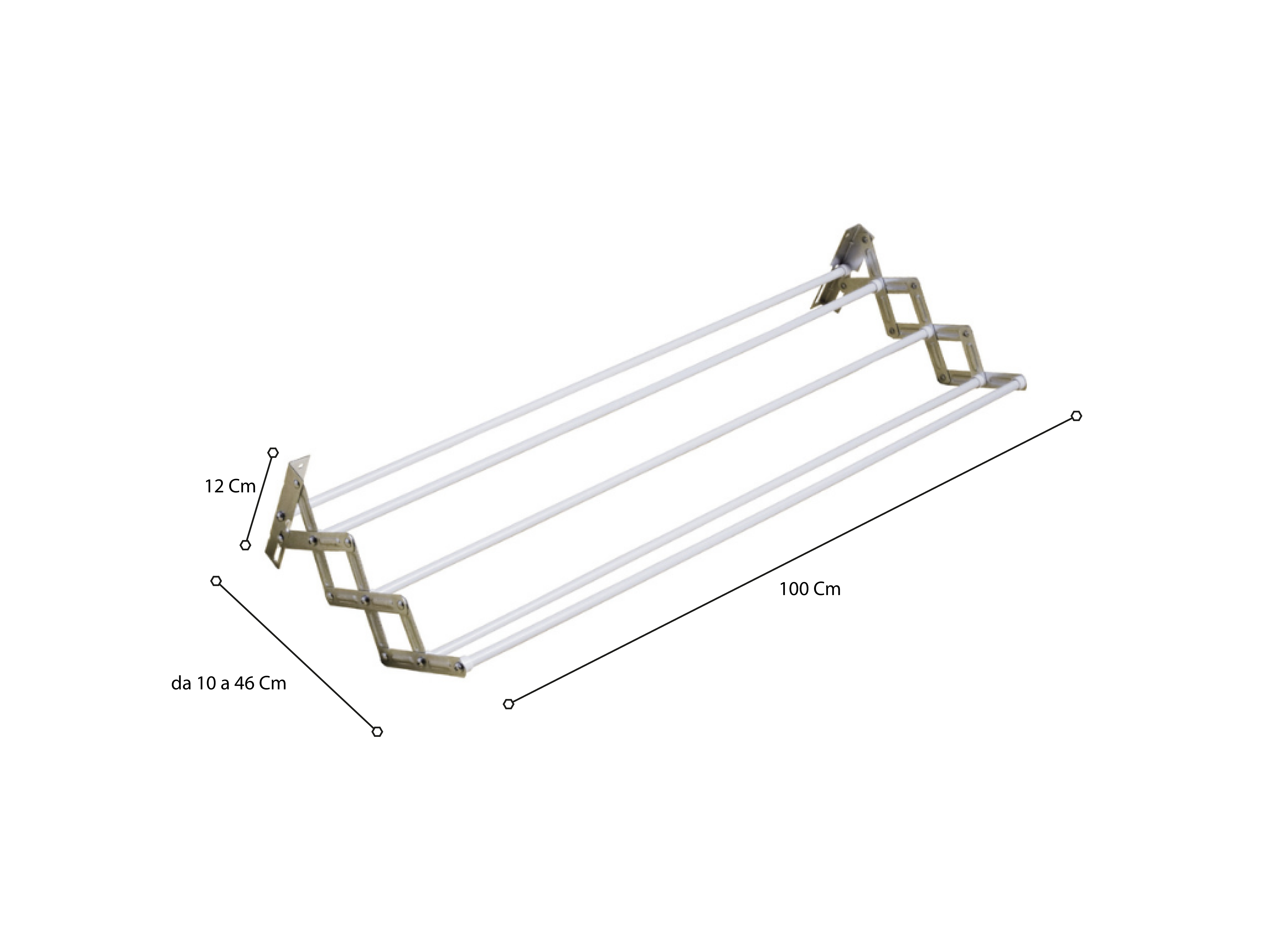 Estensibile 100 - Stendibiancheria da Parete - Robert Industries Srl