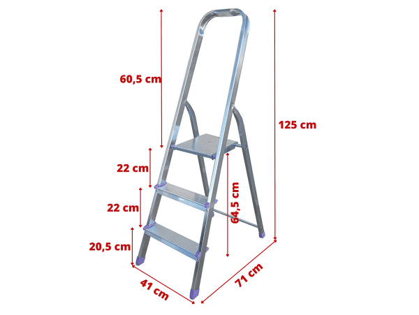 Scala Crystal Aluminium 3 Gradini - immagine 2