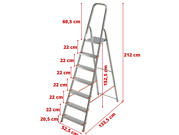 Scala Crystal Aluminium 7 Gradini - immagine 2